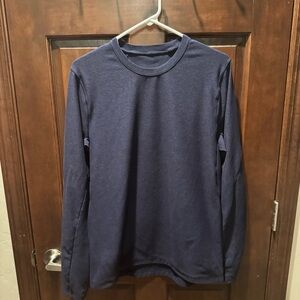 lululemon athletica Men's Long Sleeve Crewneck Shirt - Navy Blue